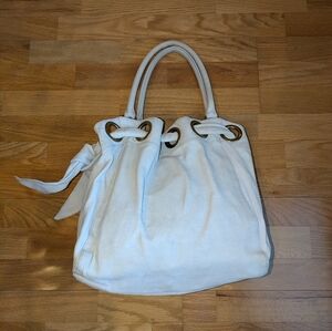 Real Leather White Bag